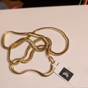 Primus Gold Herringbone Chain Necklace